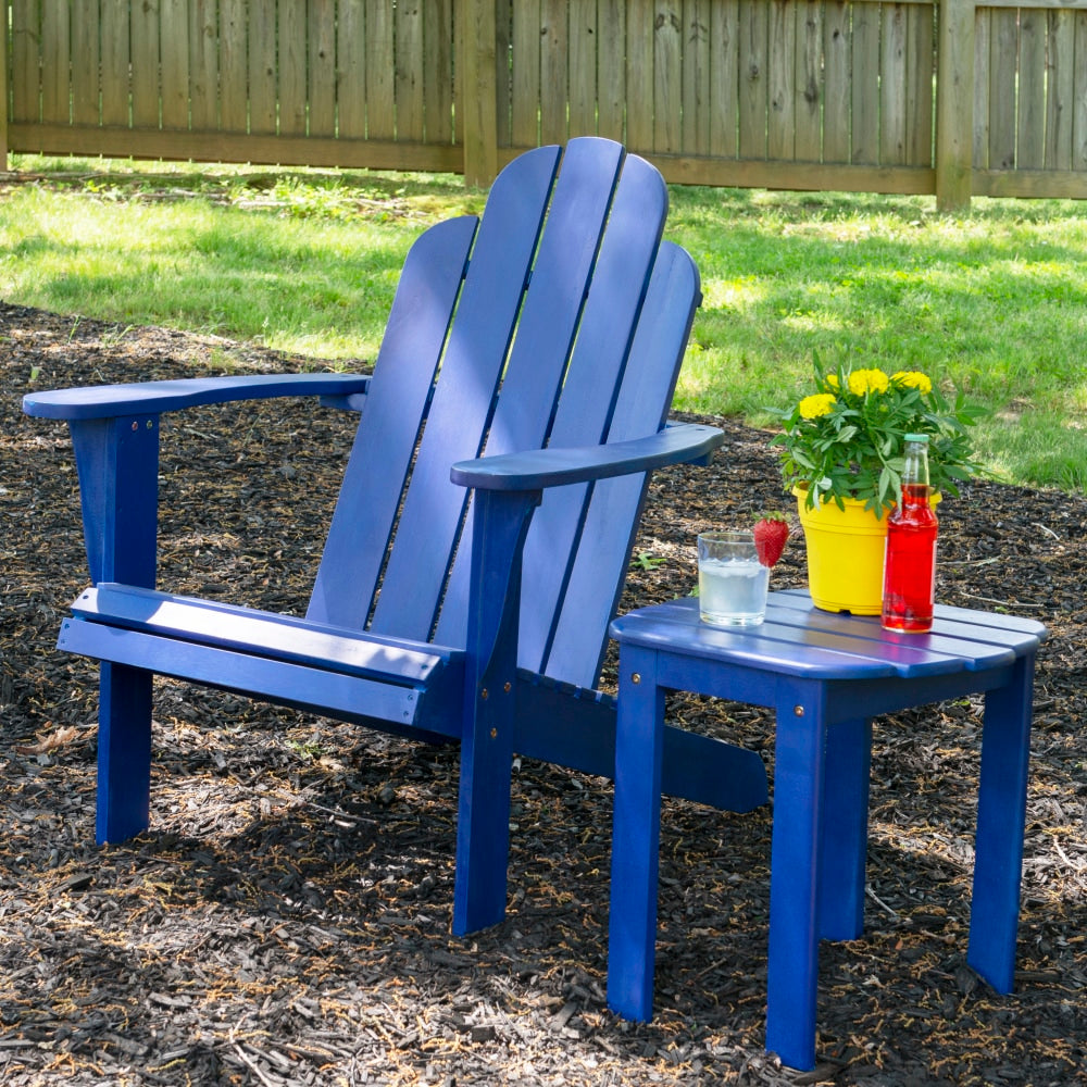 Linon Troy Adirondack Outdoor Chair, Blue