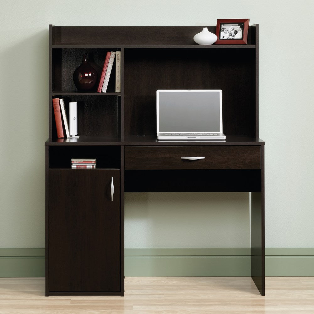 Sauder Beginnings 43inW Computer Desk With Hutch, Cinnamon Cherry