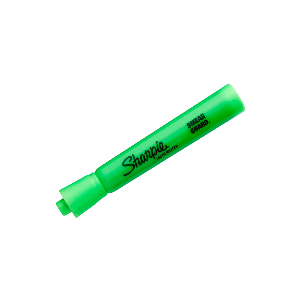 Sharpie Accent Highlighters, Fluorescent Green, Pack Of 12