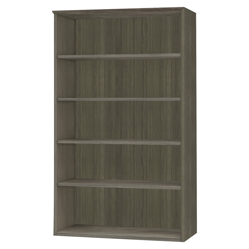 Mayline Medina 68inH 5-Shelf Bookcase, Gray Steel