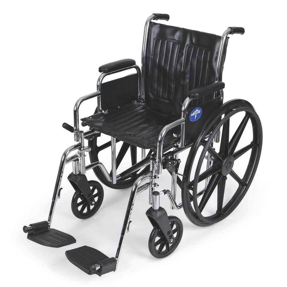 Medline Excel 2000 Wheelchair, 20in Seat, Black