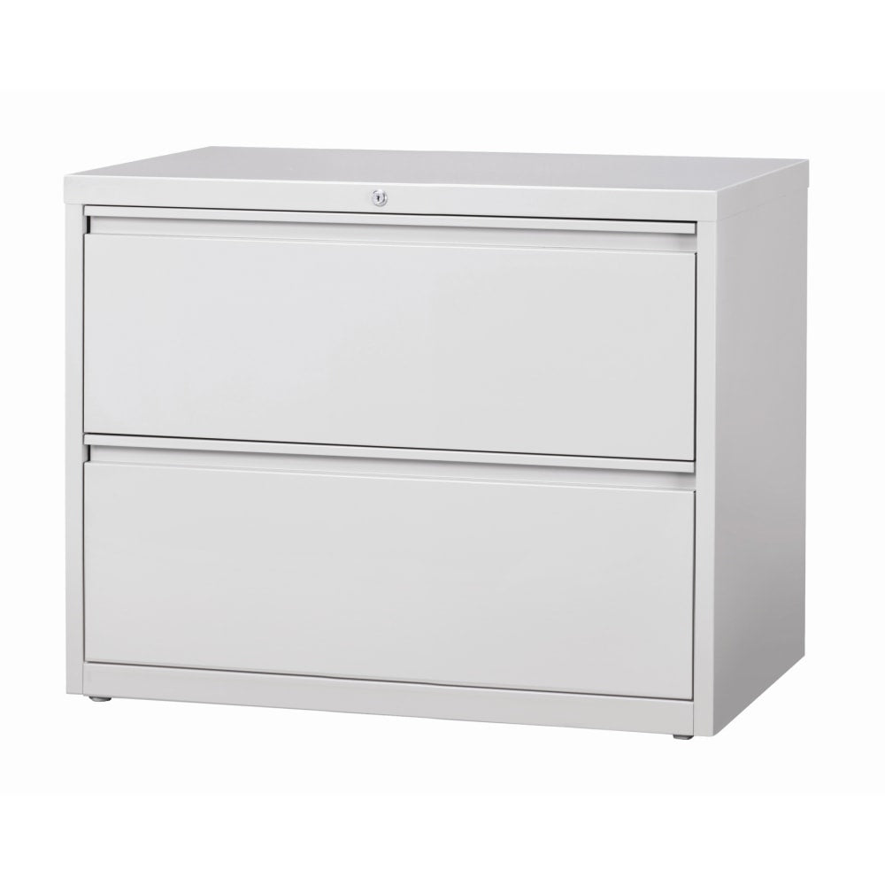 WorkPro 36inW x 18-5/8inD Lateral 2-Drawer File Cabinet, Light Gray