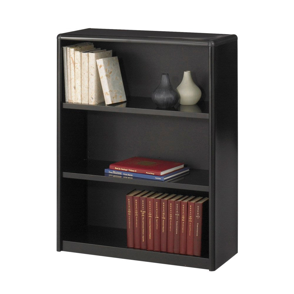 Safco Value Mate Steel Modular Shelving Bookcase, 3 Shelves, 40inH x 31-3/4inW x 13-1/2inD, Black