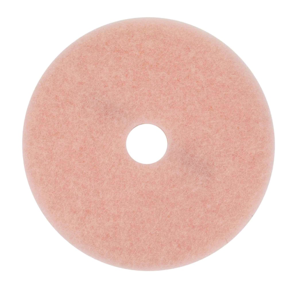 3M 3600 Eraser Burnish Pads, 17in Diameter, Pink, Box Of 5