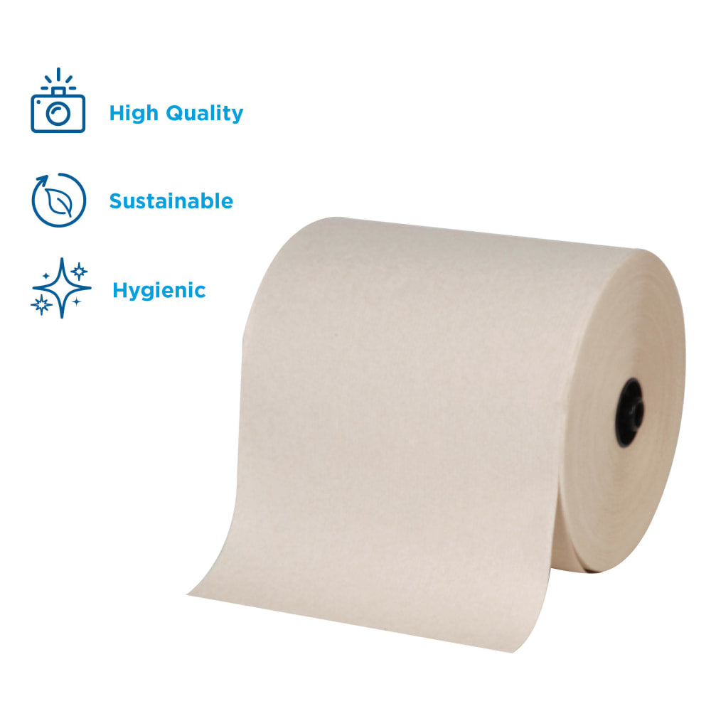 enMotion by GP PRO Flex 1-Ply Paper Towels, 100% Recycled, Brown, Pack Of 6 Rolls