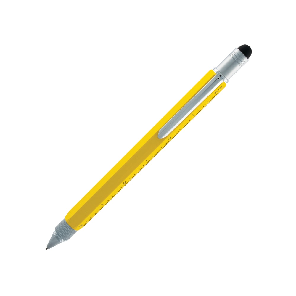 Monteverde One Touch Tool Pencil, 0.9 mm, #2 Soft, Yellow Barrel, Black Lead