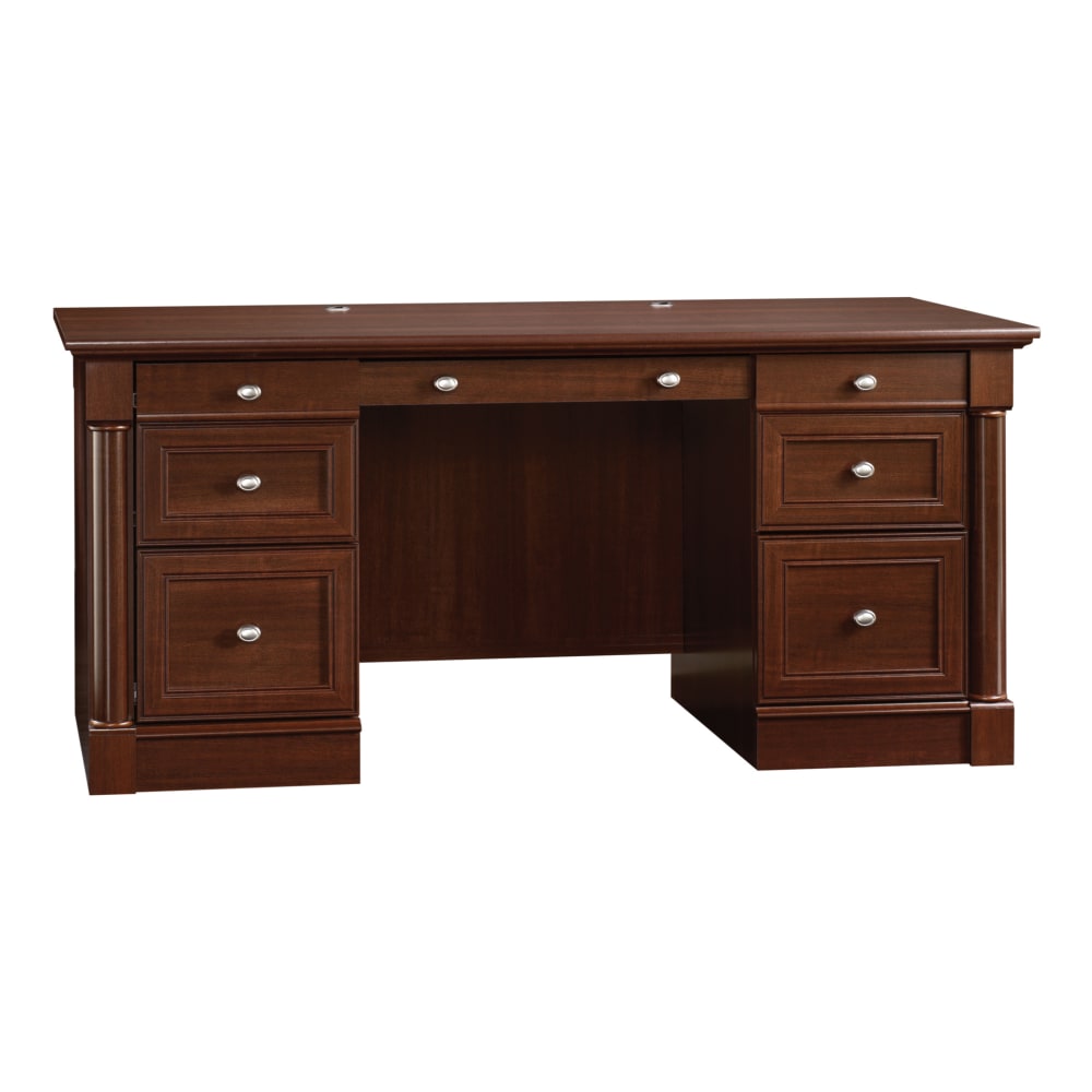 Sauder Palladia 66inW Executive Computer Desk, Select Cherry