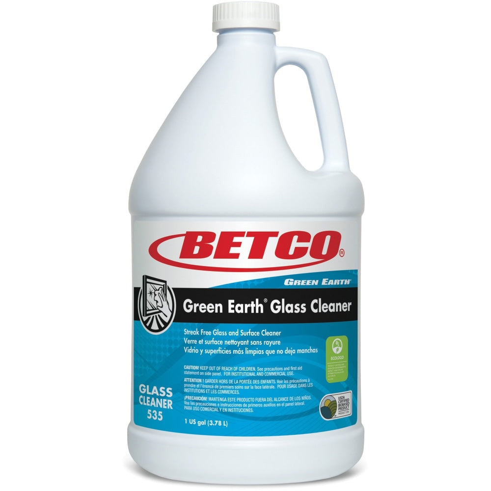 Betco Green Earth Glass Cleaner, 128 Oz Bottle, Case Of 4