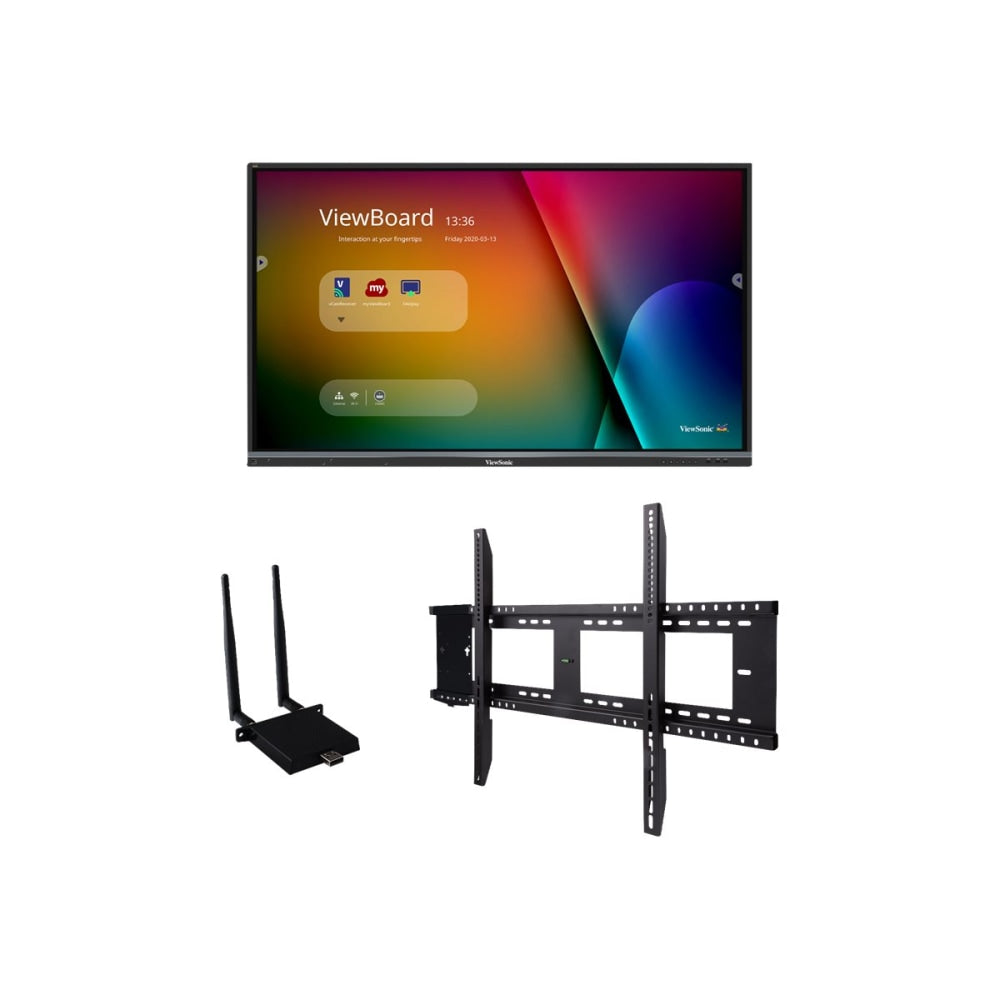 Viewsonic IFP7550-E1 - 75in ViewBoard 4K Ultra HD Interactive Flat Panel Bundle - 75in LCD - ARM Cortex A53 1.20 GHz - 2 GB - Infrared