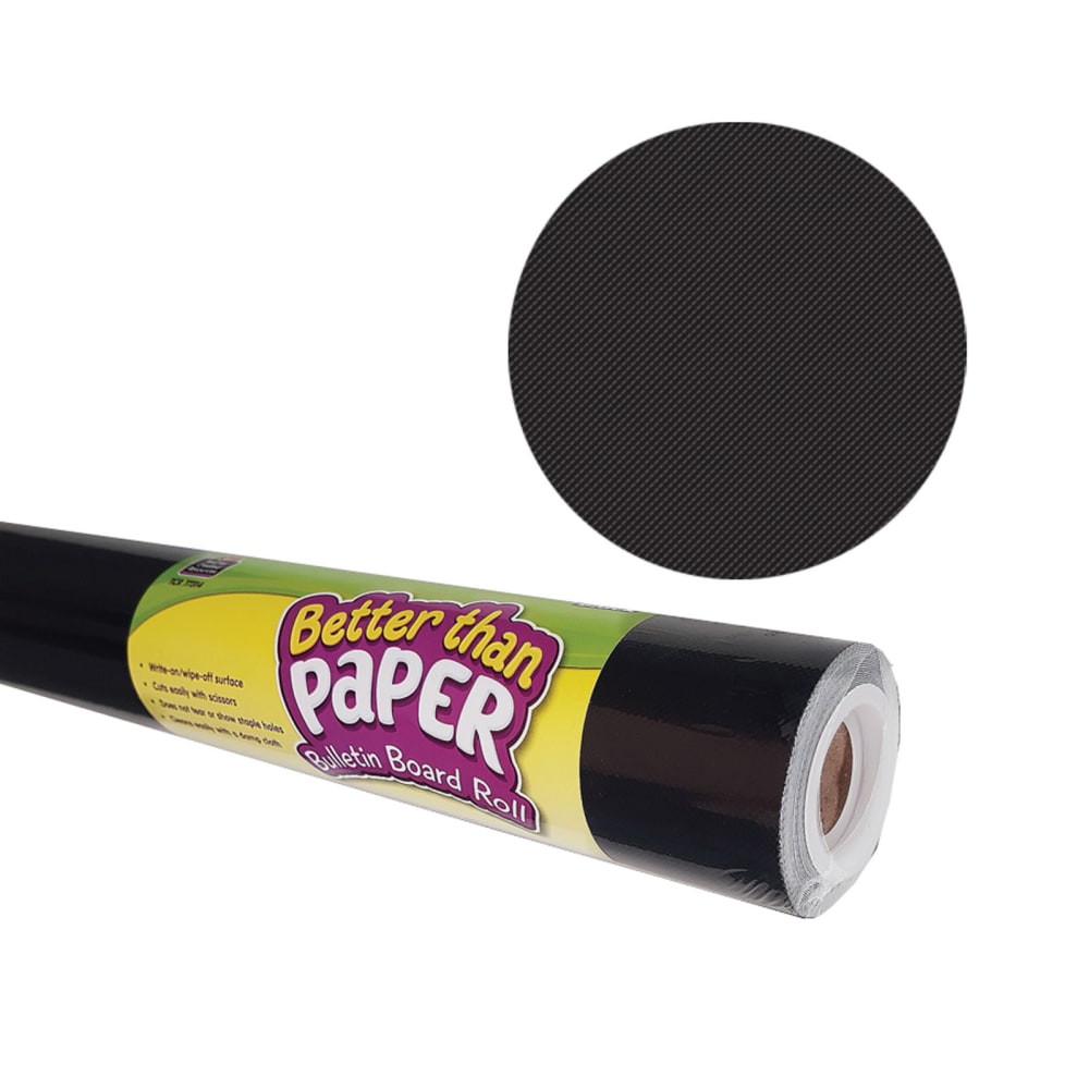 Teacher Created Resources Better Than Paper Bulletin Board Paper Rolls, 4ft x 12ft, Black, Pack Of 4 Rolls