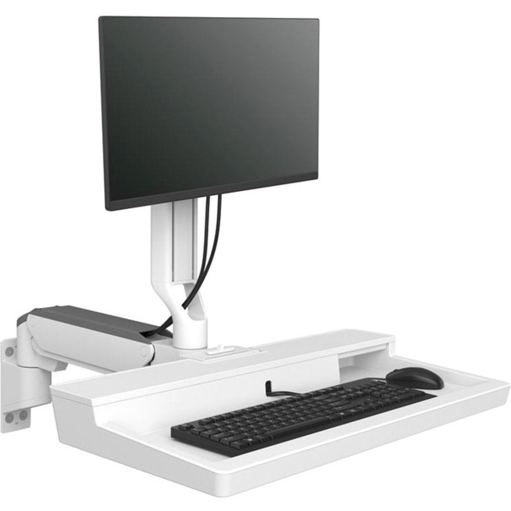 Ergotron CareFit Mounting Arm for Monitor, Mouse, Keyboard, LCD Display - White - 27in Screen Support - 23.50 lb Load Capacity - 100 x 100, 75 x 75 - VESA Mount Compatible