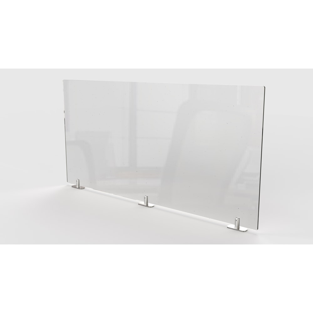 Ghent Partition Extender, With Tape, 18inH x 48inW x 1-1/2, Clear