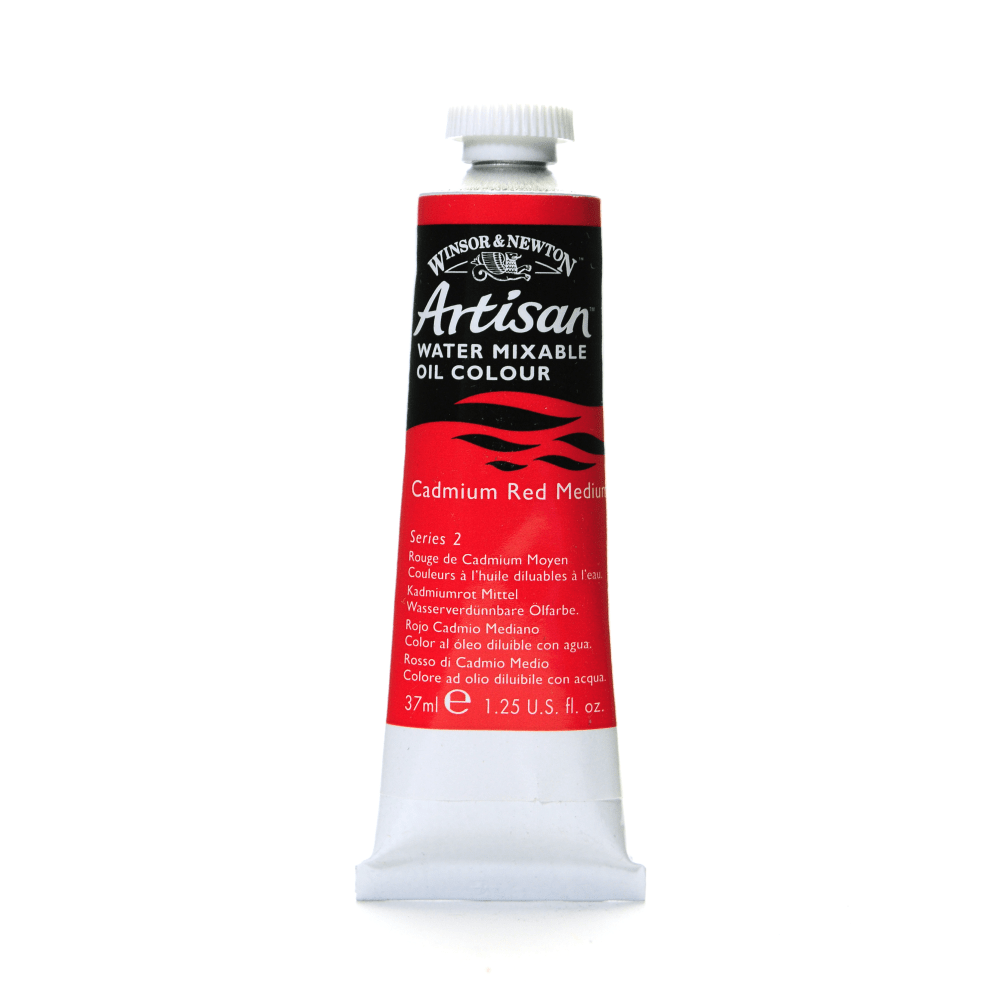 Winsor & Newton Artisan Water Mixable Oil Colors, 37 mL, Cadmium Red Medium, 99, Pack Of 2