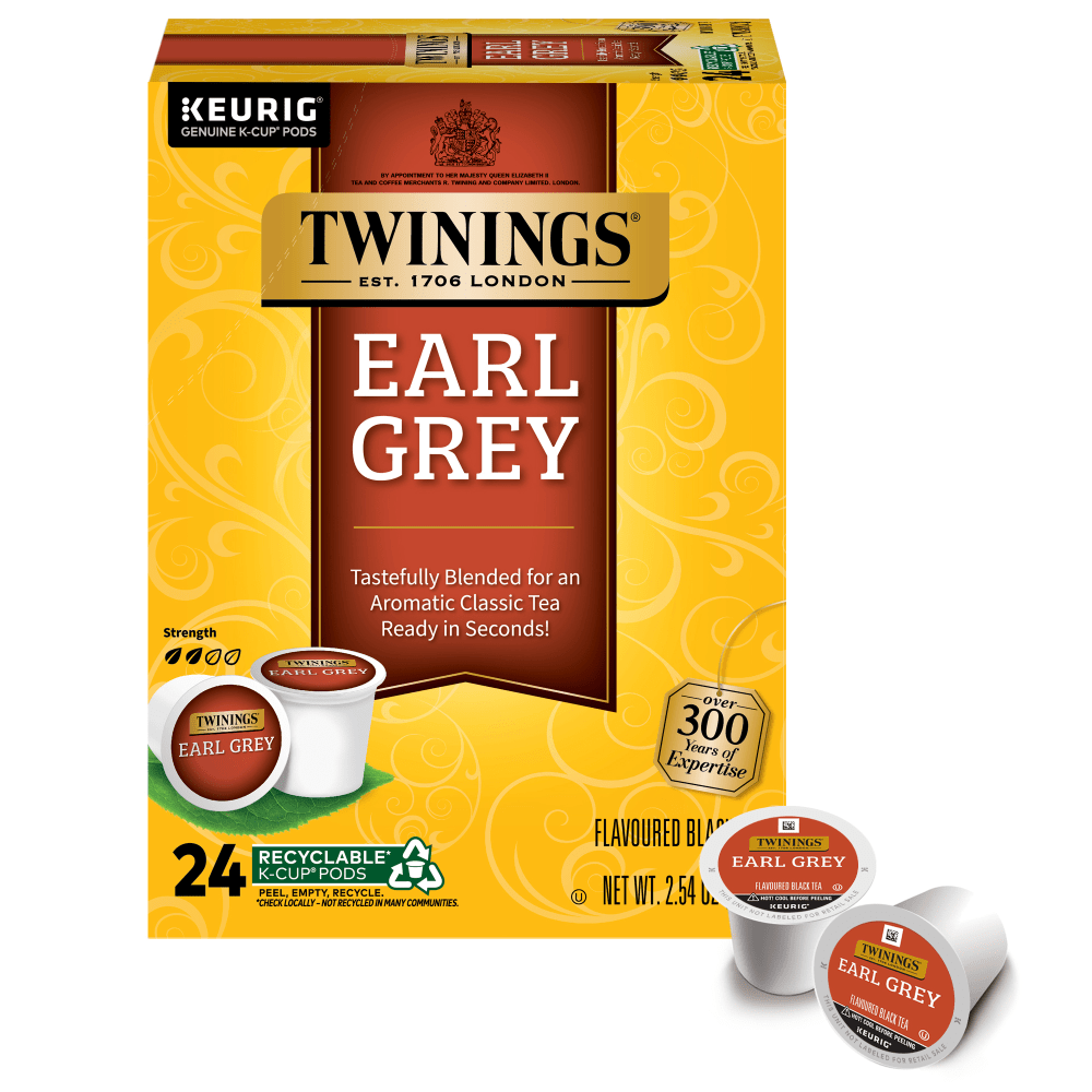 Twinings Earl Grey Tea Single-Serve K-Cup Pods, Box Of 24