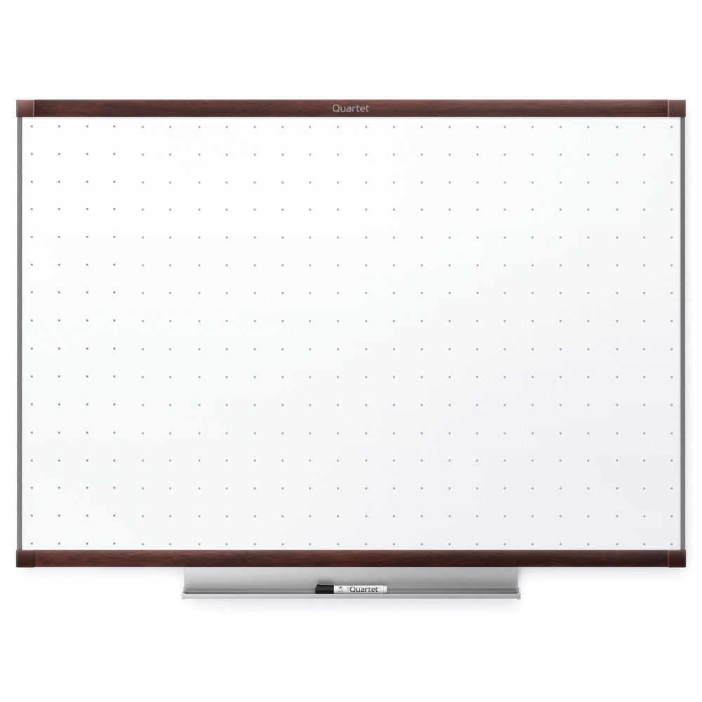 Quartet Prestige 2 Total Erase Melamine Dry-Erase Whiteboard, 72in x 48in, Wood Frame With Mahogany Finish