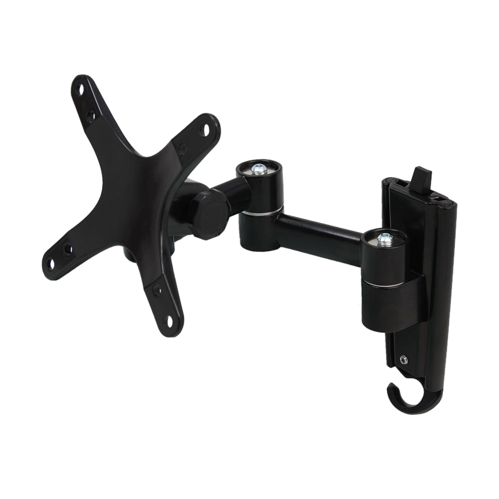 MegaMounts Full Motion Single-Stud Wall Mount For 13 - 30in TVs, 4.5inH x 4.8inW x 4.5inD, Black