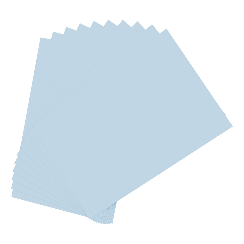 Office Depot Brand Construction Paper, 12in x 18in, 100% Recycled, Light Blue, Pack Of 50 Sheets