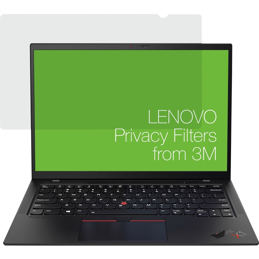 Lenovo 14.0 inch 1610 Privacy Filter for X1 Carbon Gen9 with COMPLY Attachment from 3M Matte - For 14in Widescreen LCD Notebook - 16:10 - Cold Resistant, Heat Resistant, Humidity Resistant, Thermal Shock Resistant - Anti-glare - 1