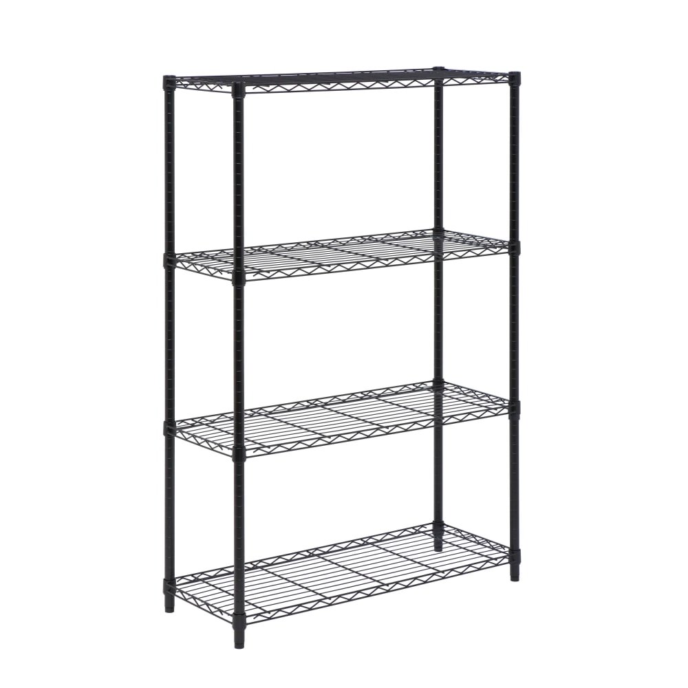 Honey-Can-Do Urban Steel Adjustable Storage Shelving Unit, 4-Tiers, 54inH x 14inW x 36inD, Black