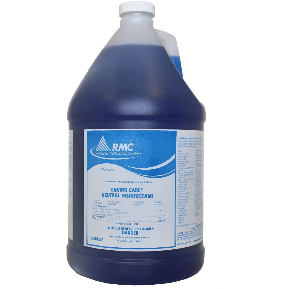 Rochester Midland Enviro Care Neutral Disinfectant, 128 Oz Bottle