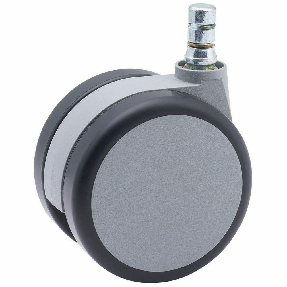 Master Caster Gemini Heavy-Duty Chair Mat Casters - 3in Diameter - 220 lb - Urethane - Black, Gray - 5 / Set