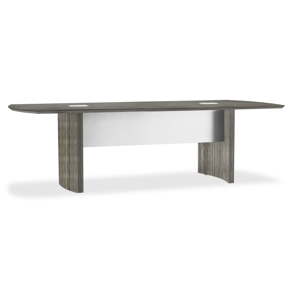 Mayline Gray Laminate Medina Conference Tabletop - 72in x 48in1in - Beveled Edge - Finish: Gray Steel Laminate, Silver - Stain Resistant, Water Resistant, Abrasion Resistant, Grommet, Durable - For Conference Room