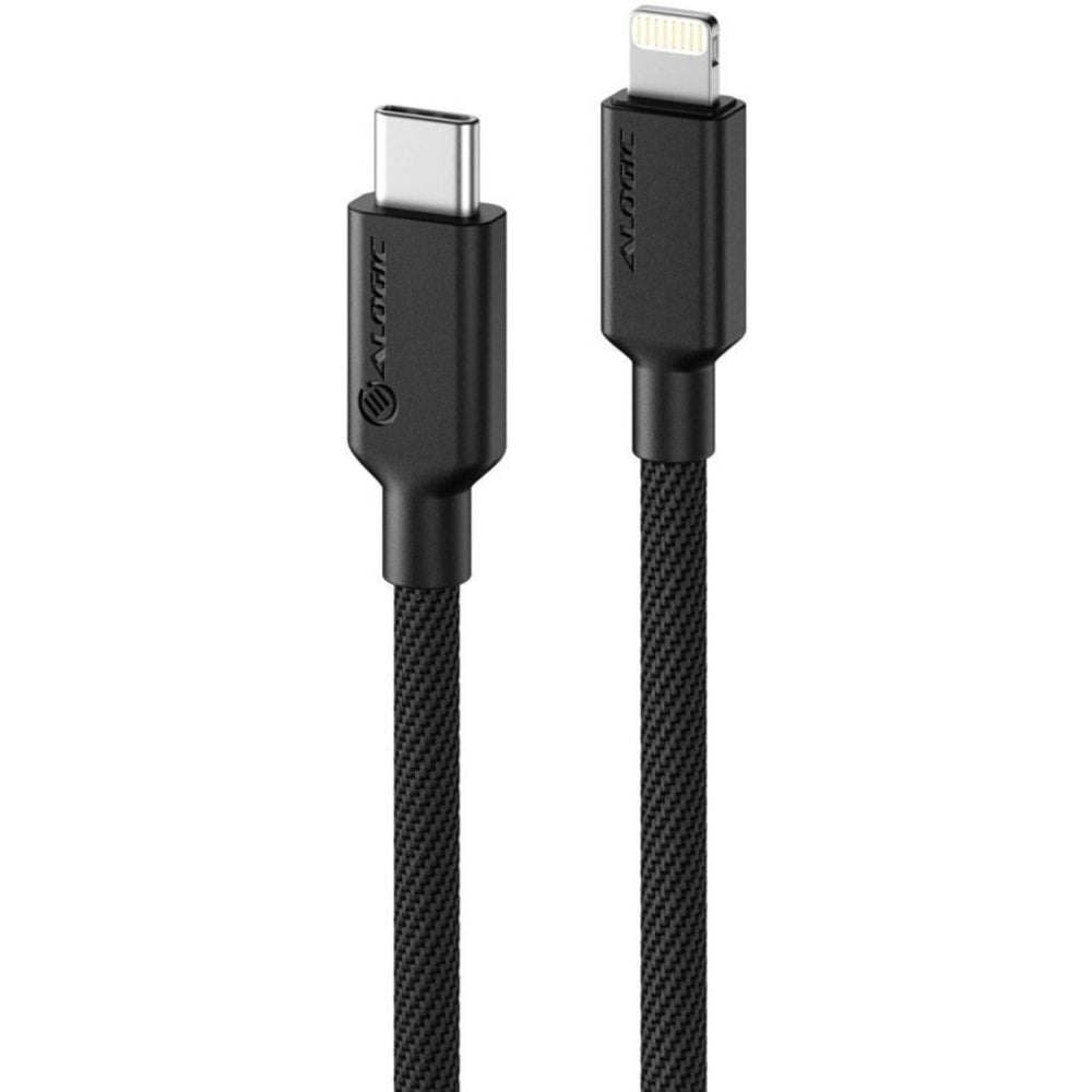 ALOGIC Elements PRO USB-C to Lightning 2m Cable - Black - 6.56 ft Lightning/USB-C Data Transfer Cable for iPhone, iPad, iPod - First End: 1 x USB Type C - Male - Second End: 1 x Lightning - Male - 480 Mbit/s - MFI - Black - 1