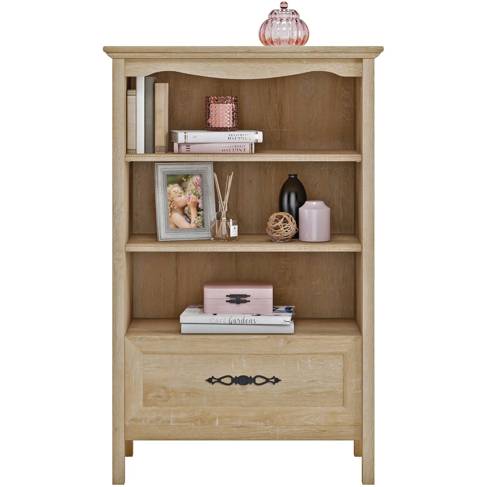 Sauder Adaline Cafe 52inH 3-Shelf Bookcase, Orchard Oak