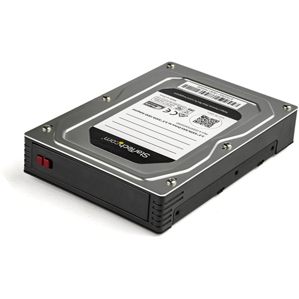 StarTech.com 2.5 to 3.5 Hard Drive Adapter - For SATA and SAS SSD / HDD - 2.5 to 3.5 Hard Drive Enclosure - 2.5 to 3.5 SSD Adapter - 2.5 to 3.5 HDD Adapter - Turn almost any 2.5in SATA/SAS drive into a 3.5in drive - Supports 2.5in hard drives (HDD)