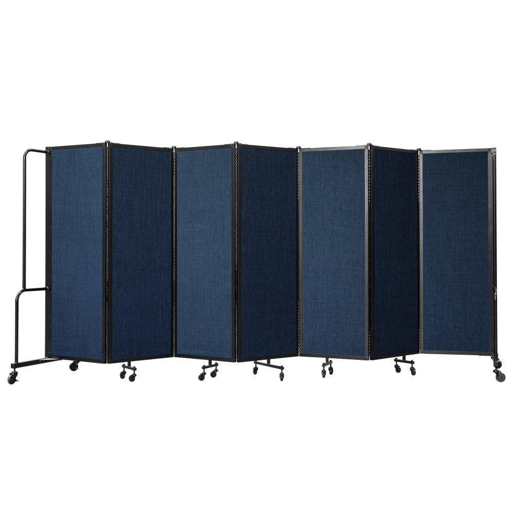 National Public Seating Room Divider, 7-Section, 72inH x 27inW x 164inD, Blue