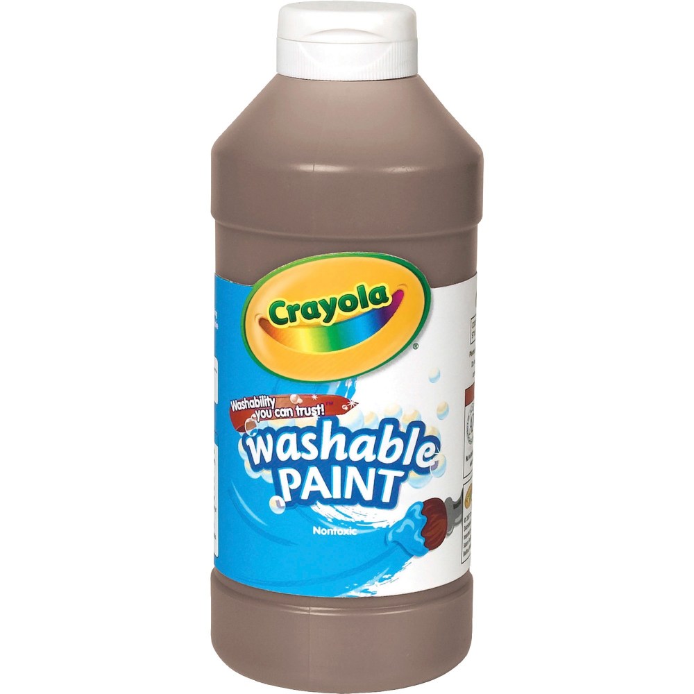 Crayola Washable Paint, Brown, 16 Oz