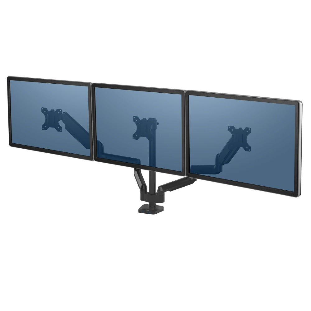 Fellowes Platinum Series Triple Flat-Panel Monitor Arms, Black