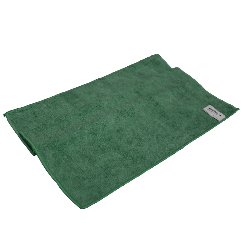 Microfiber Technologies All-Purpose Microfiber Cleaning Cloths, 16in x 16in, Green, Bag Of 12 Cloths