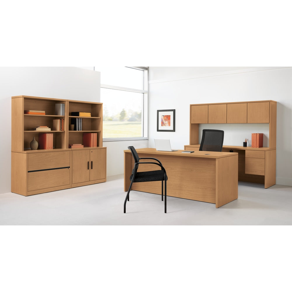 HON 10500 72inW Double-Pedestal Computer Desk, Harvest Cherry