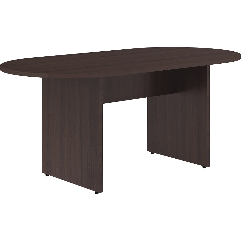 Lorell Essentials Oval Conference Table, 29-1/2inH x 72inW x 36inD, Espresso