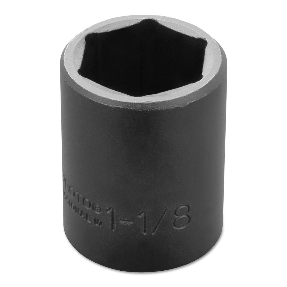 PROTO Torqueplus Impact Socket, 1/2in Drive, 1-1/8in Opening