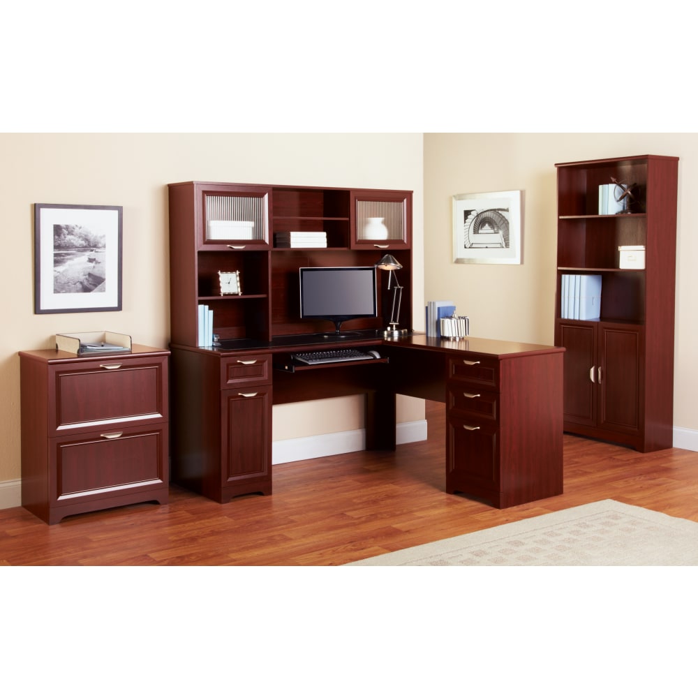 Realspace Magellan 23-1/2inW x 16-9/16inD Lateral 2-Drawer File Cabinet, Classic Cherry