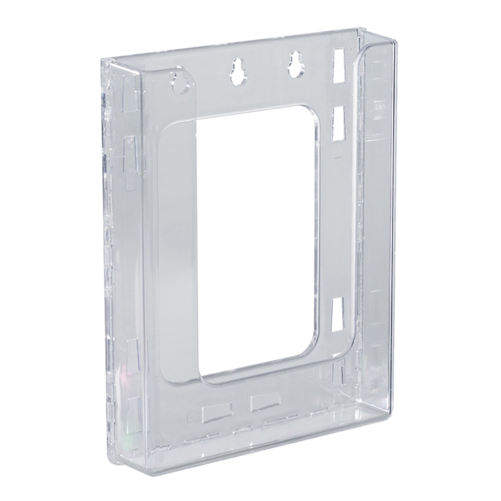 Azar Displays Single Bifold Modular Wall-Mount Brochure Holders, 8-1/2inH x 6-5/8inW x 1-1/2inD, Clear, Pack Of 10 Holders