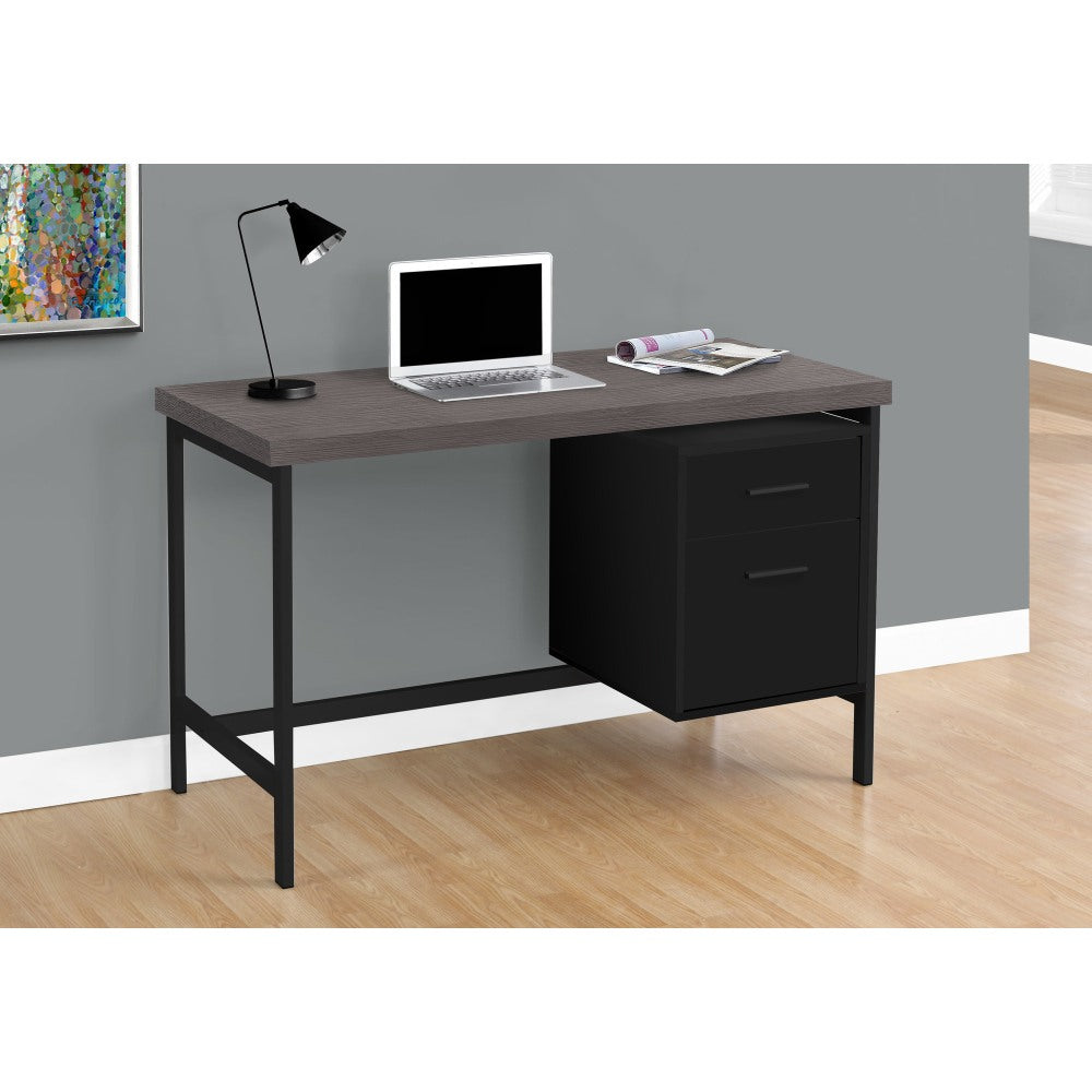 Monarch Specialties Paul 48inW Computer Desk, Black/Gray