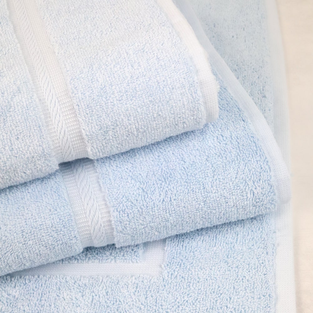 1888 Mills Premier Bath Towels, 27in x 54in, Light Blue, Pack Of 24 Towels