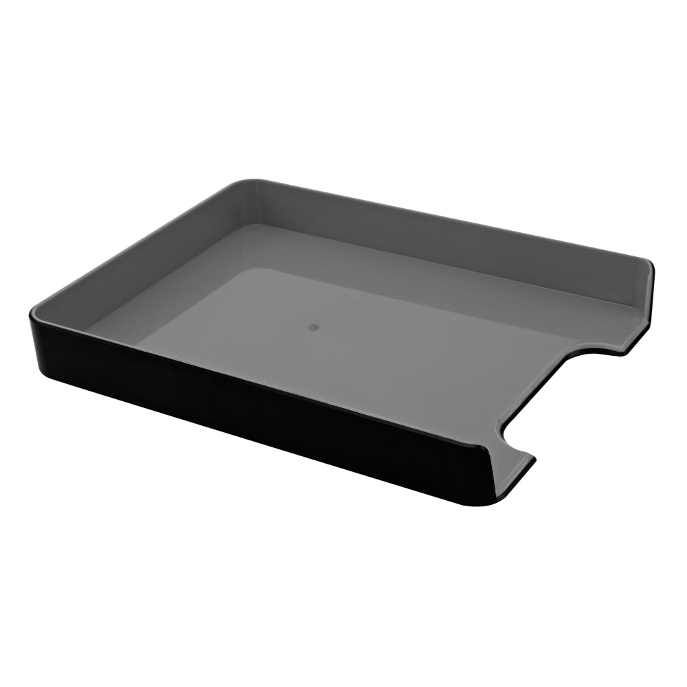 Advantus Fusion Letter Tray, 12 13/16inH x 1 3/4inW x 10 1/8inD, Black/Gray