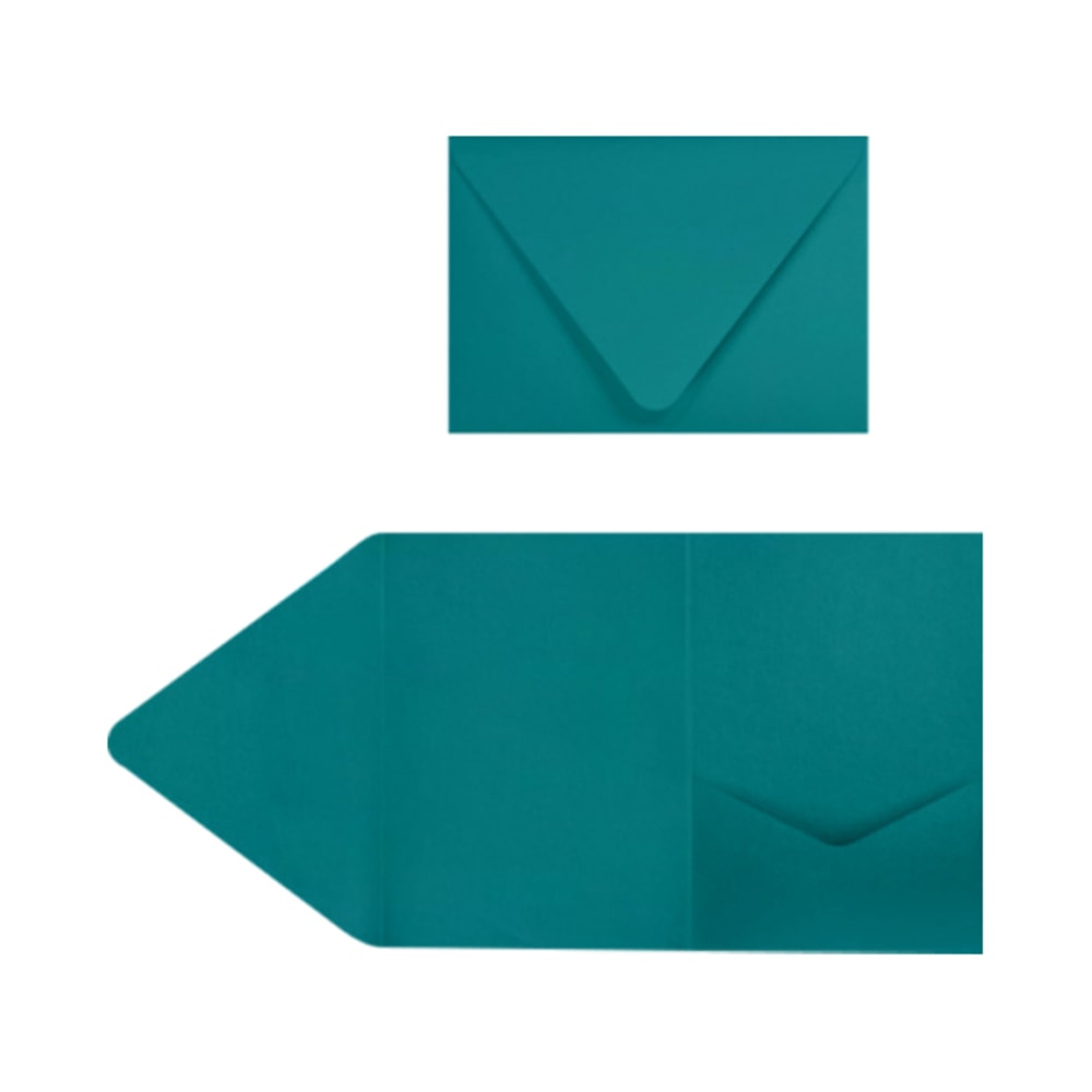 LUX Pocket Invitations, A7, 5in x 7in, Teal, Pack Of 200