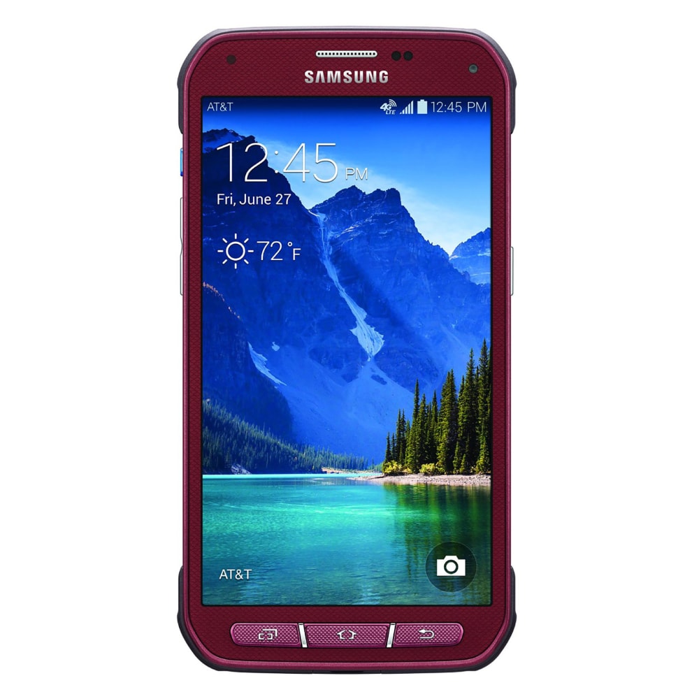 Samsung Galaxy S5 Active G870A Refurbished Cell Phone, Ruby Red, PSC100731