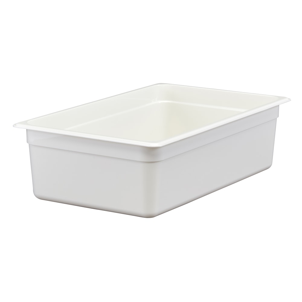 Cambro Camwear GN 1/1 Size 6in Food Pans, 6inH x 12-3/4inW x 20-7/8inD, White, Set Of 6 Pans