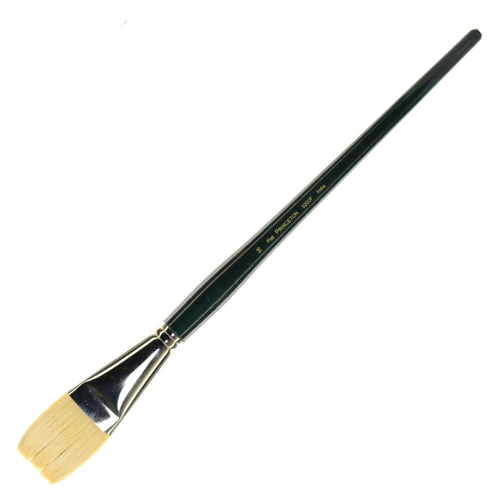 Princeton Series 5200 Ashley Paint Brush, Size 16, Flat Bristle, Hog Hair, Blue