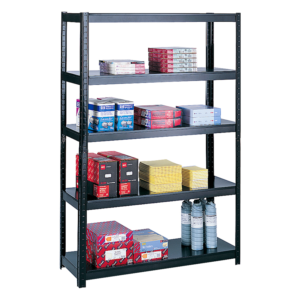 Safco Boltless Shelving, 48 1/2in Wide, Black