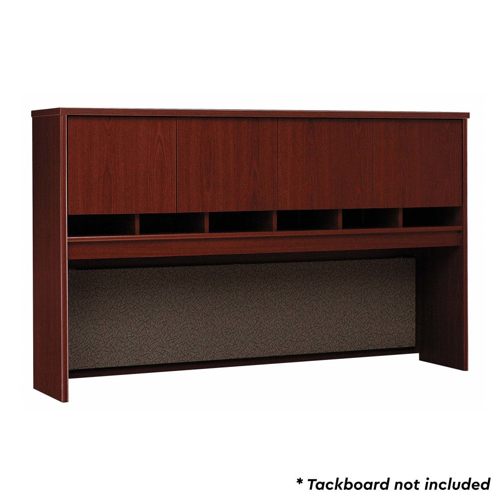 Bush Business Furniture Components 4 Door Hutch, 72inW, Mahogany, Standard Delivery