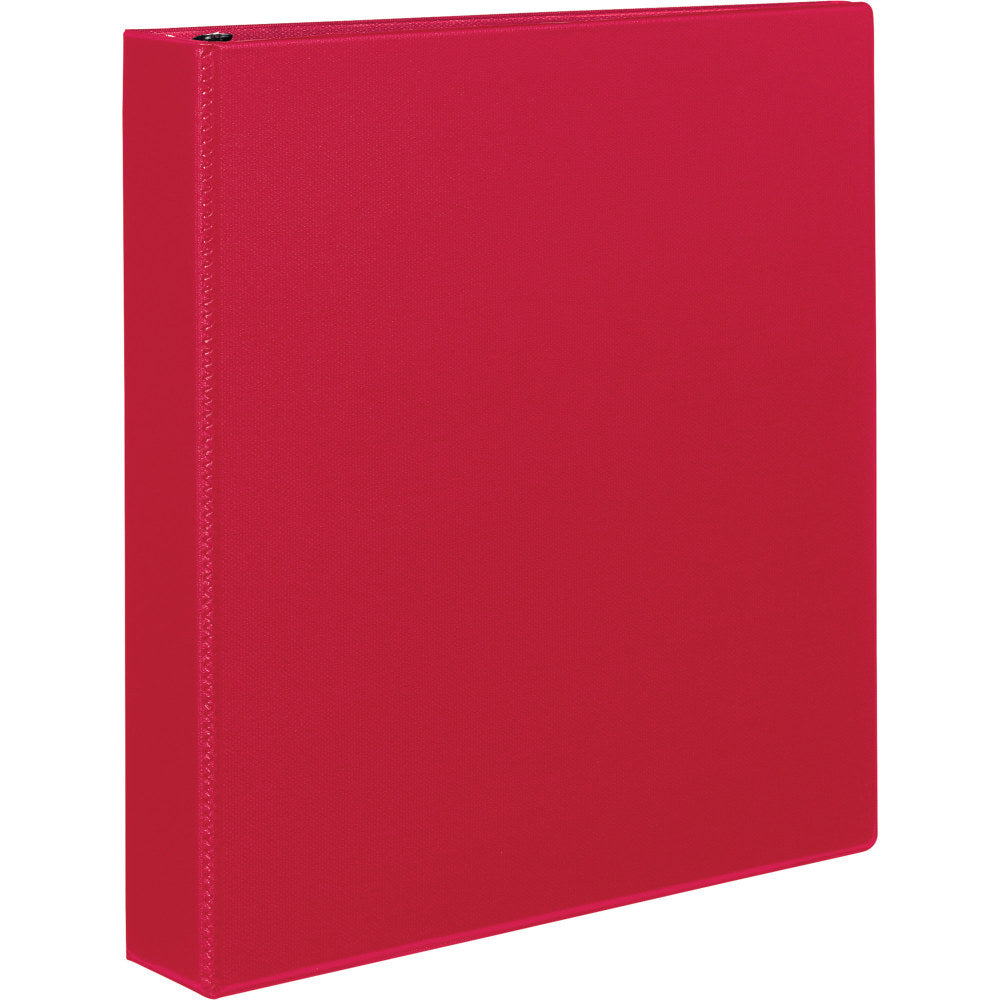 Avery Durable 3-Ring Binder With EZ-Turn Rings, 1 1/2in D-Rings, 45% Recycled, Red