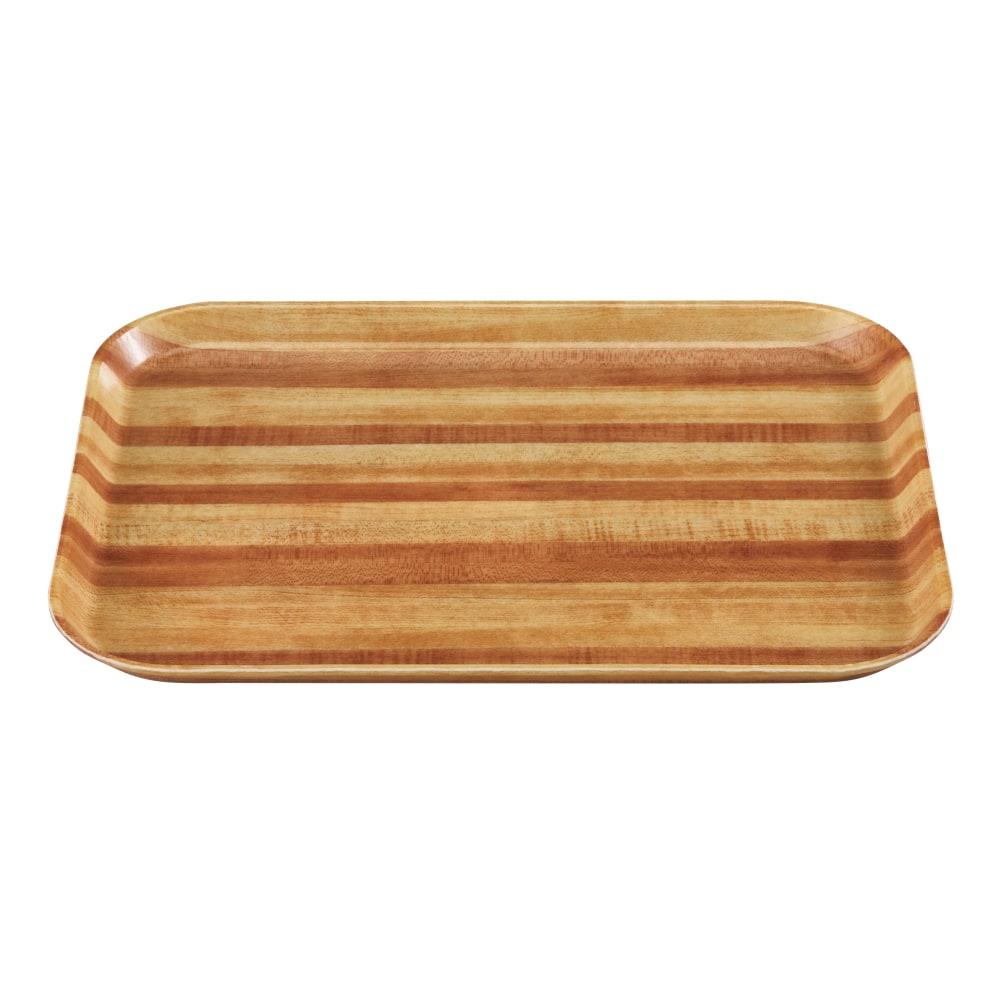 Cambro Camtray Rectangular Serving Trays, 15in x 20-1/4in, Light Butcher Block, Pack Of 12 Trays