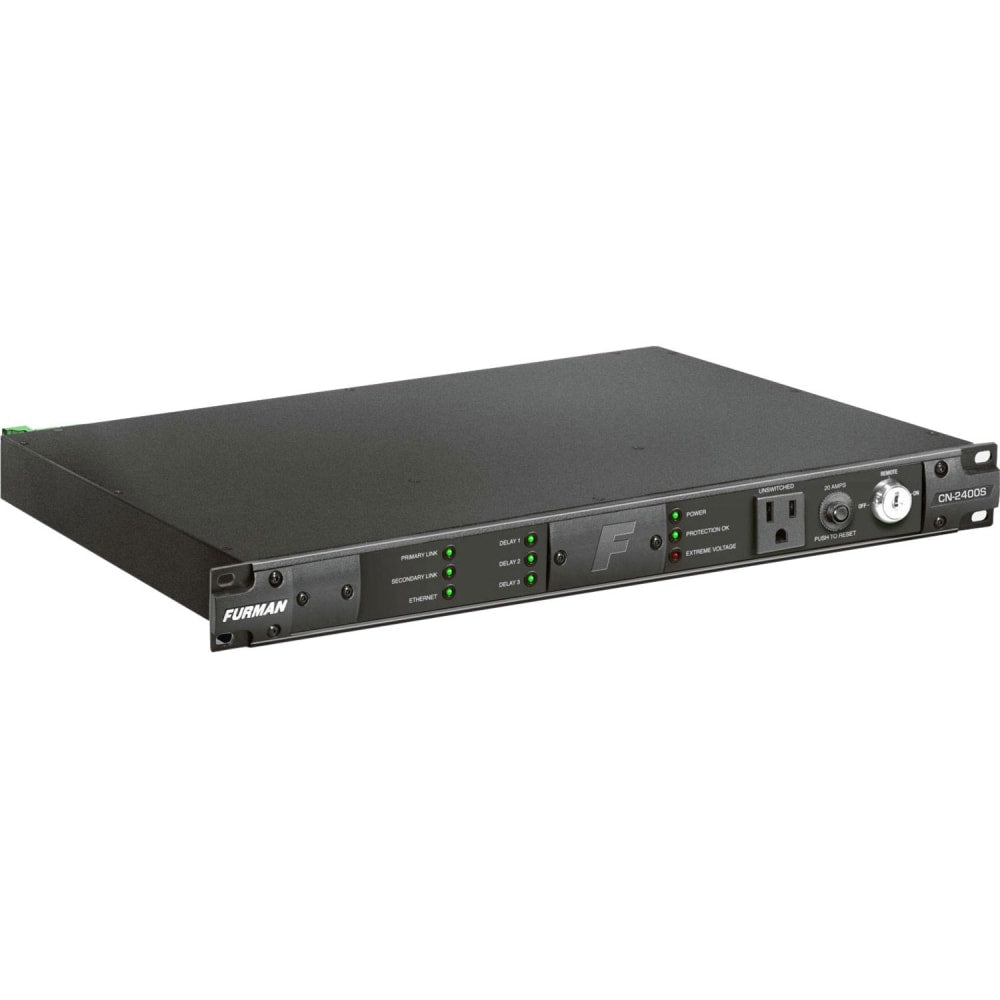 Furman 20A SmartSequencing Power Conditioner - AC Noise, Over Voltage, Surge protection - NEMA 5-20R, NEMA 5-15R - 120 V AC Input